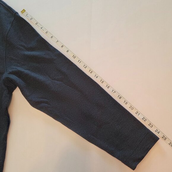 Van Heusen FLEX Quarter Zip Long Sleeve Pullover, Mens LG, Charcoal Gray - Picture 9 of 9